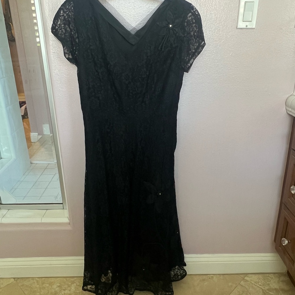 Vintage black lace dress